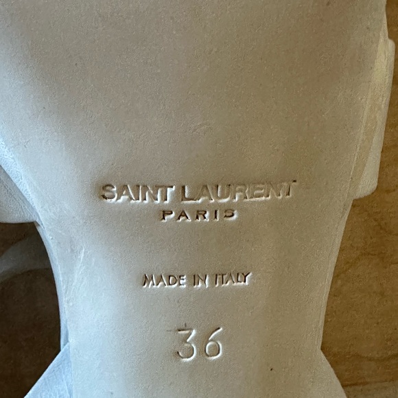 YSL WHITE TRIBUTE HEELS 75mm - Picture 5 of 8